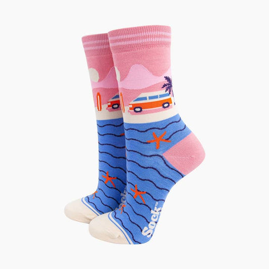 Beach Campervan Bamboo Socks