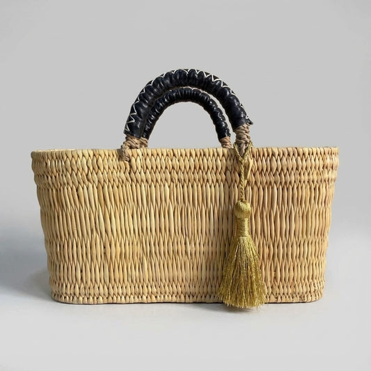Small Market Basket with Gold Tassel