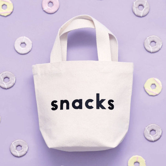 Little Canvas Bag - Snacks, White
