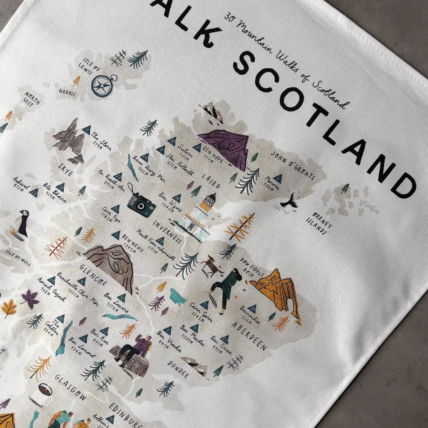 Walk Scotland Tea Towel