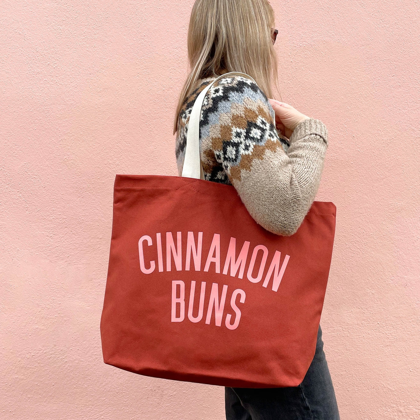 Cinnamon Buns Canvas Tote Bag - Rust