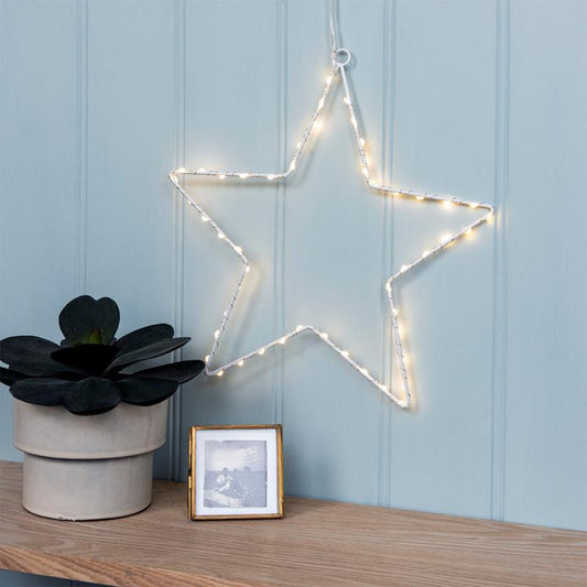 Metal star LED light - 30cm
