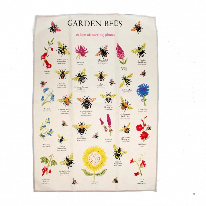 Tea Towel - Garden Bees