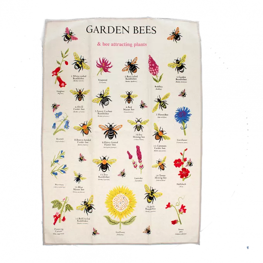 Tea Towel - Garden Bees