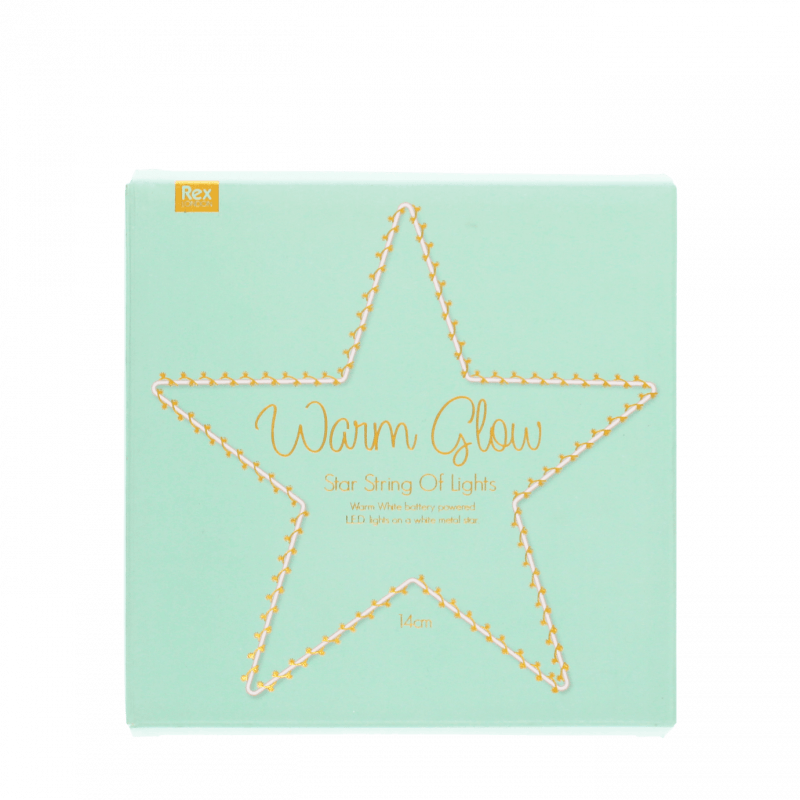 Metal star LED light - 14cm