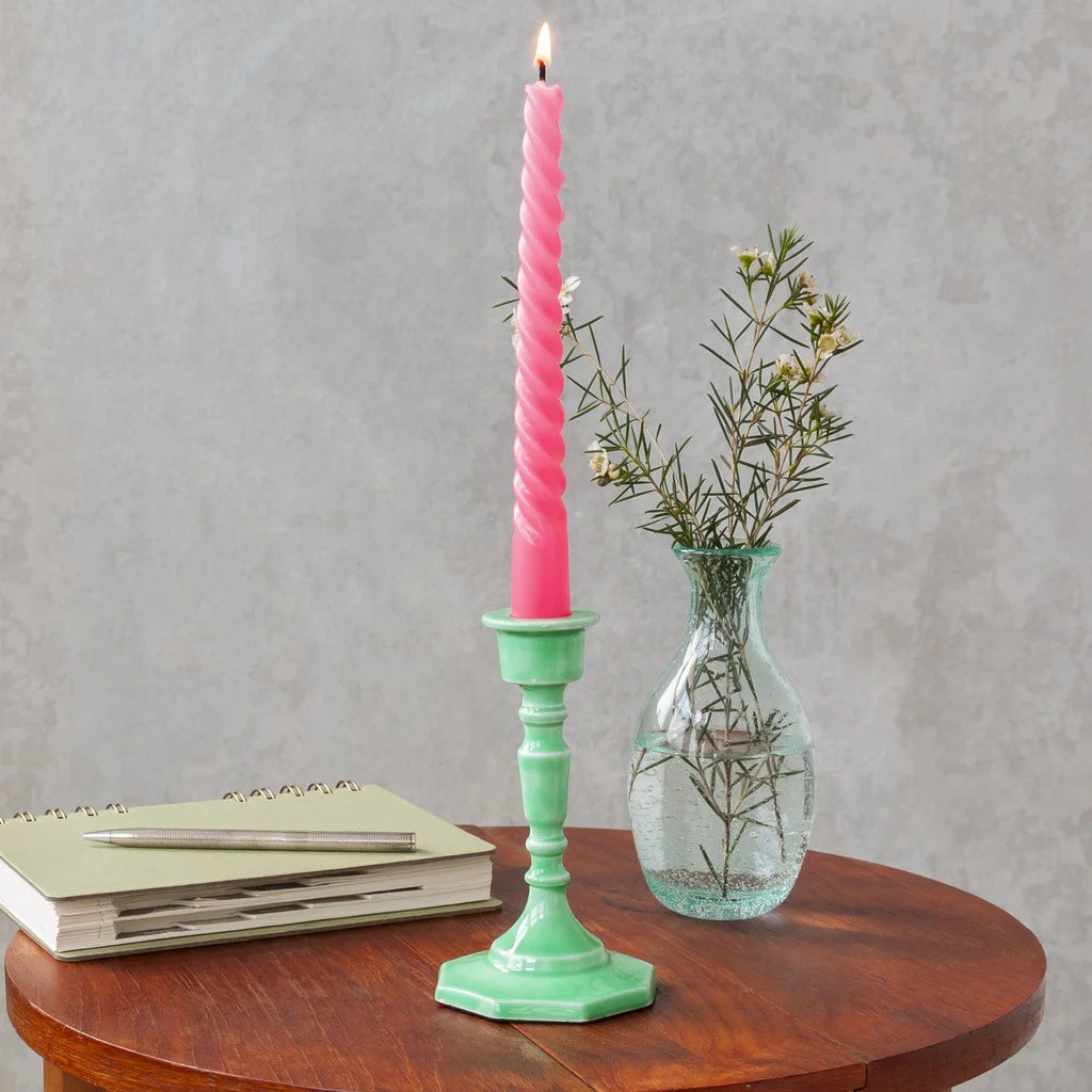 Enamel candlestick (medium) - Green