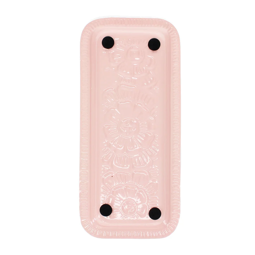 Enamel trinket tray - pink