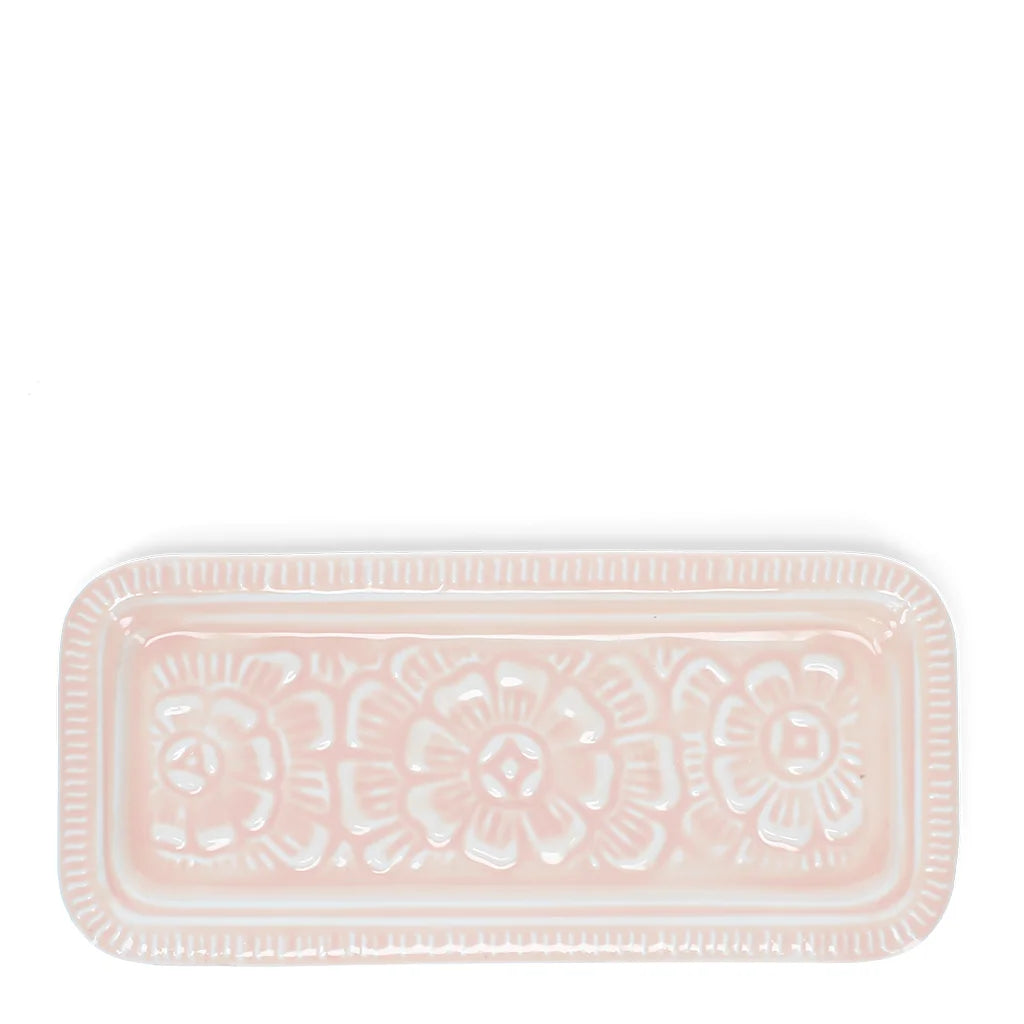 Enamel trinket tray - pink