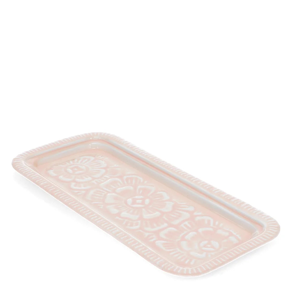 Enamel trinket tray - pink