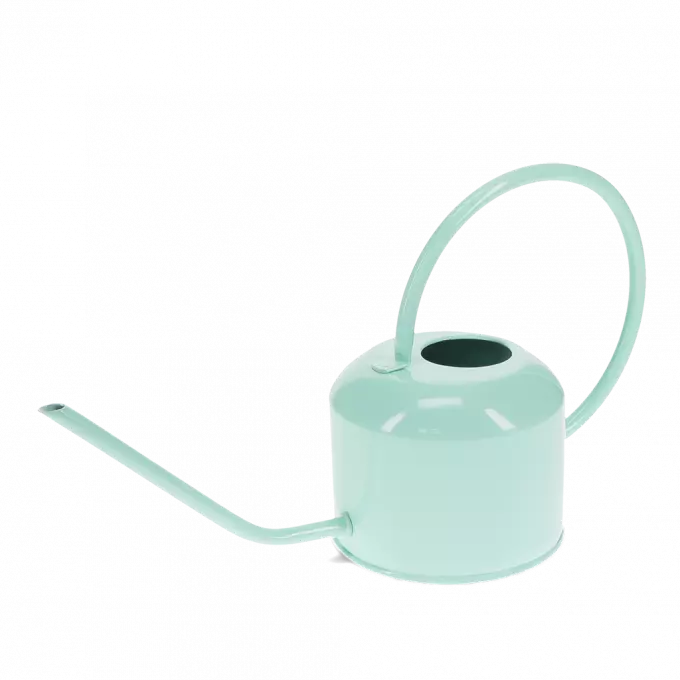 1Ltr Metal Watering Can - Sky Blue