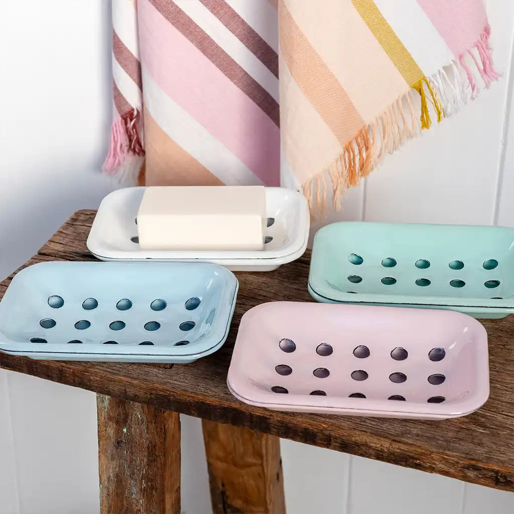 Enamel Soap Dish - Pink