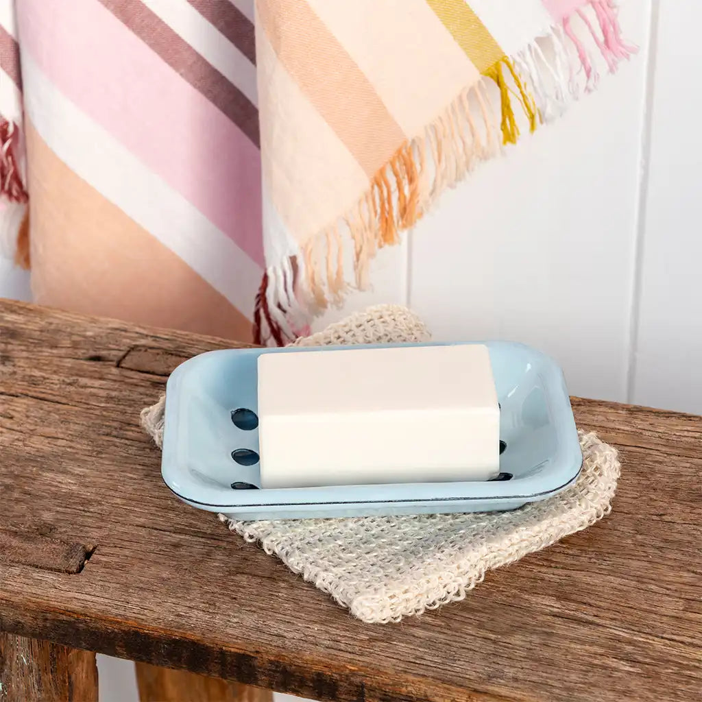 Enamel Soap Dish - Blue