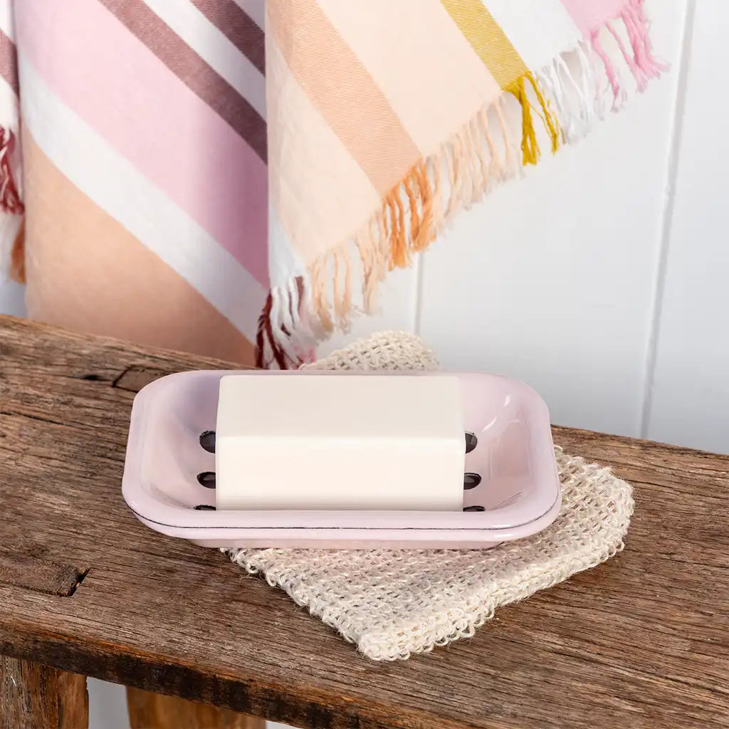 Enamel Soap Dish - Pink