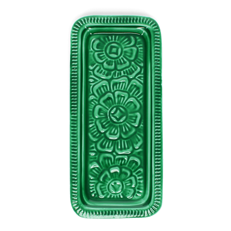 Enamel Trinket Tray - Dark Green