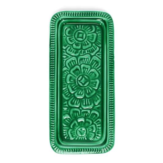 Enamel Trinket Tray - Dark Green