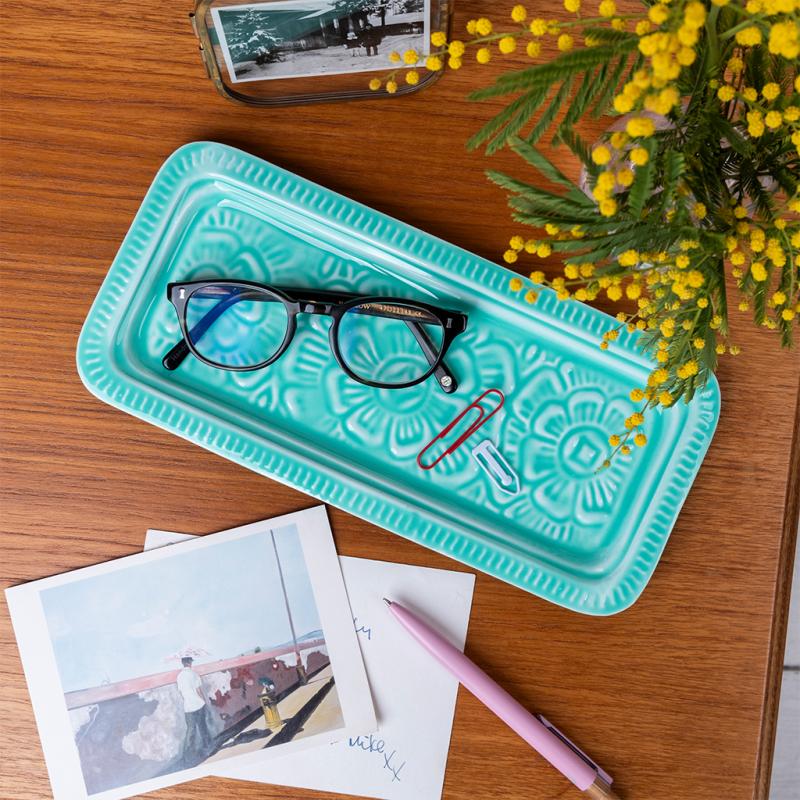 Enamel Trinket Tray - Aqua