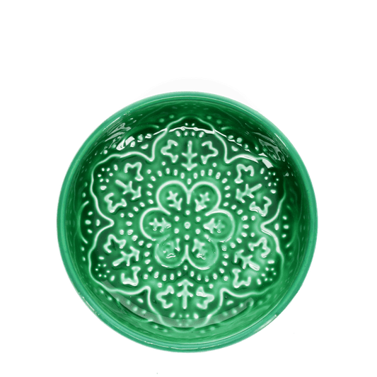Enamel trinket dish - Dark green