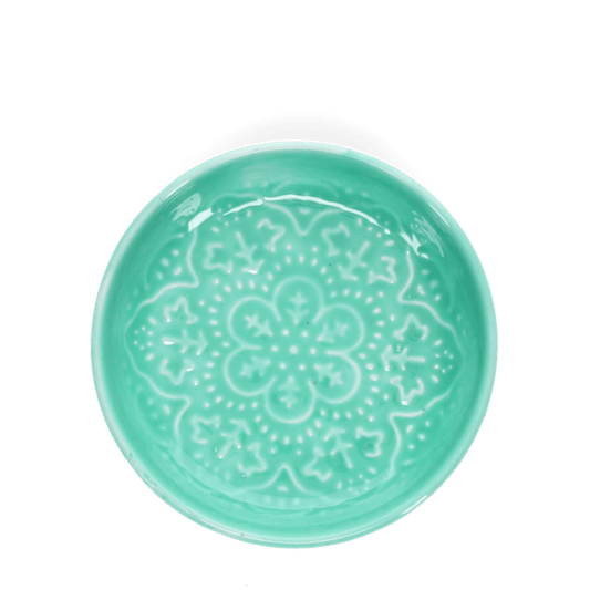 Enamel trinket dish - Aqua