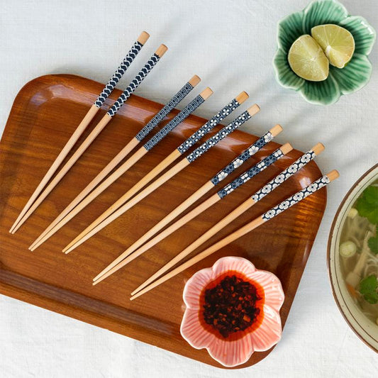 Wooden chopsticks - pack of 5 pairs