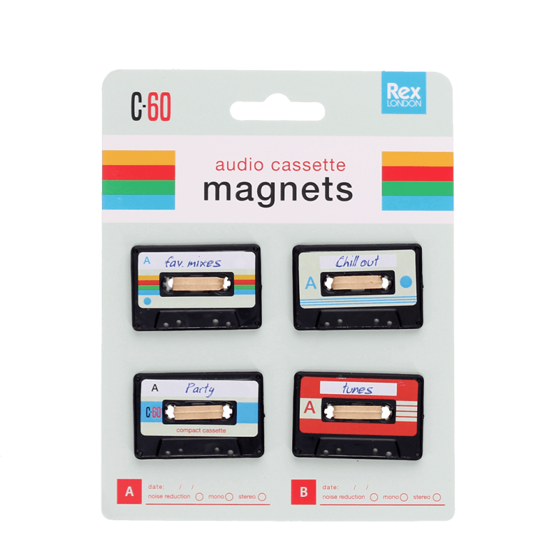 Mini music magnets (set of 4) - Cassette