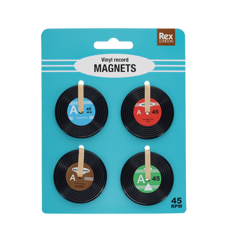 Mini music magnets (set of 4) - Vinyl record