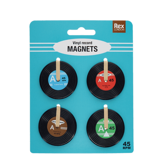 Mini music magnets (set of 4) - Vinyl record