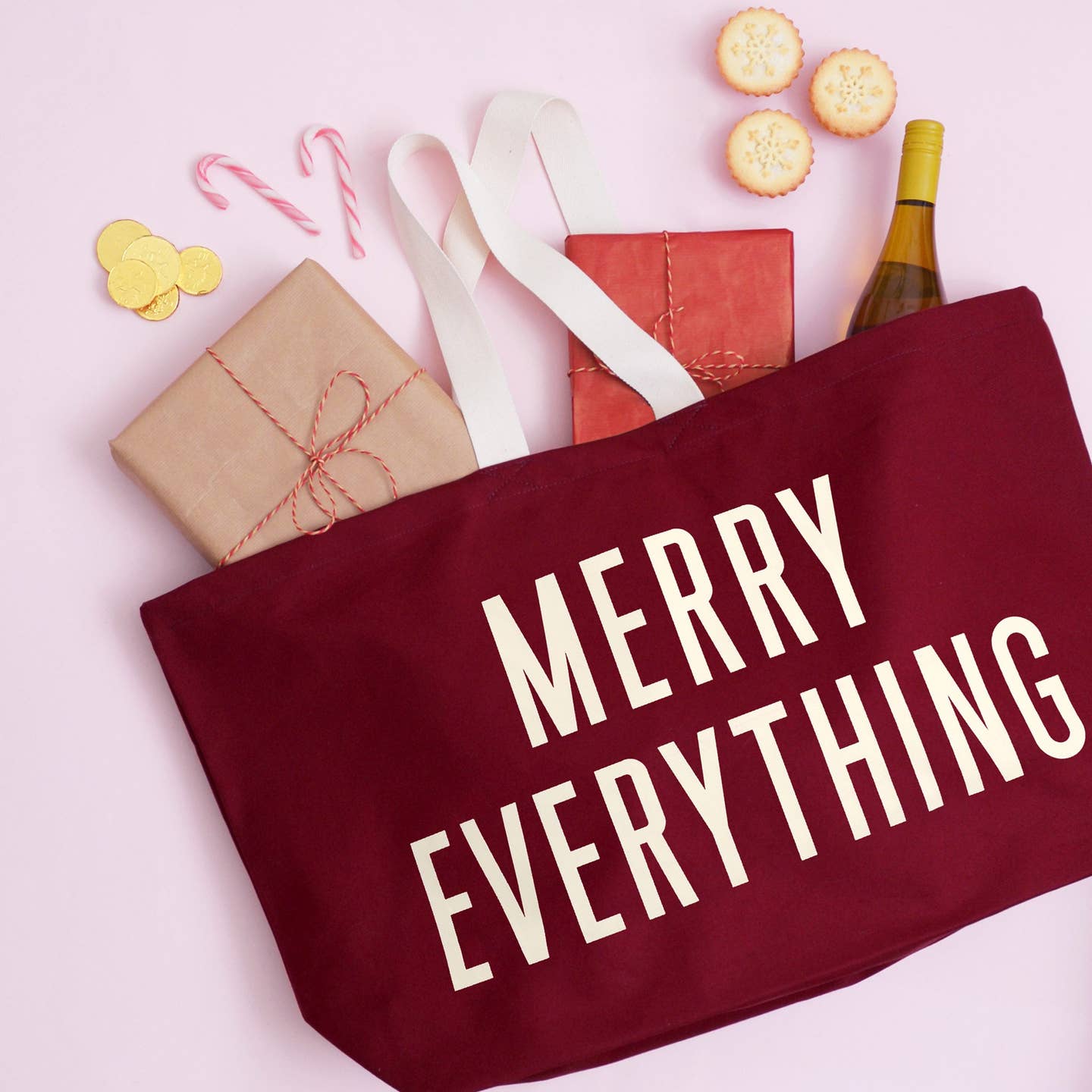 Merry Everything - Really Big Burgundy Bag