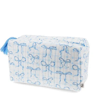 Wash Bag - Blue Bows