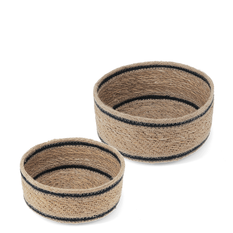 Woven seagrass decorative basket