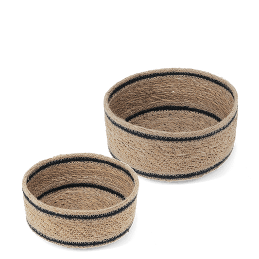 Woven seagrass decorative basket