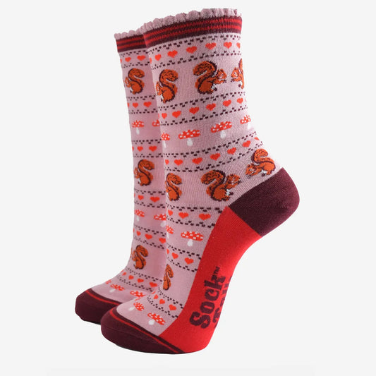 Squirrel Fair Isle Bamboo Socks