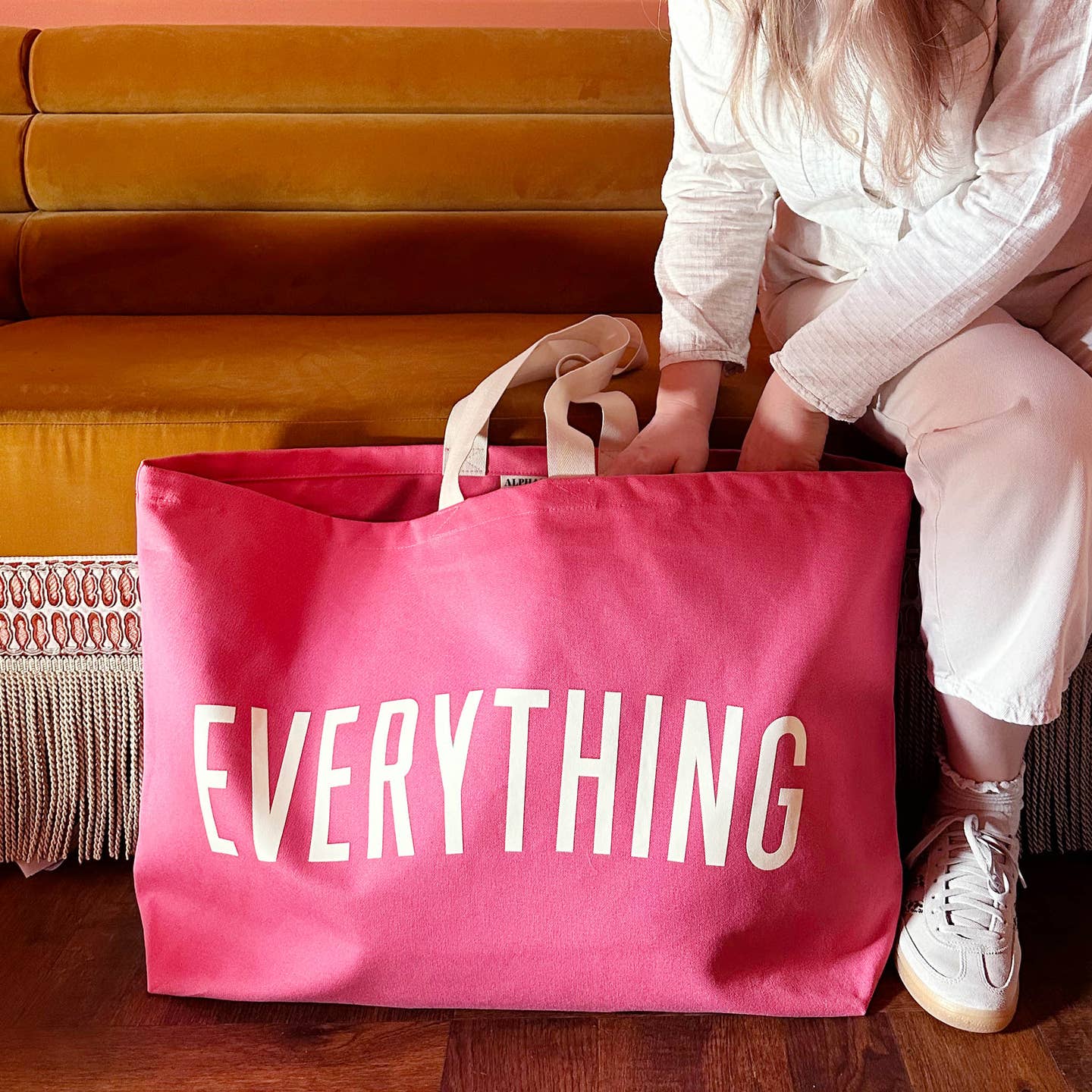 The Everything Really Big Canvas Tote - Bright Pink