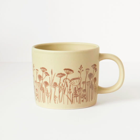 Stoneware Mug - Flowers