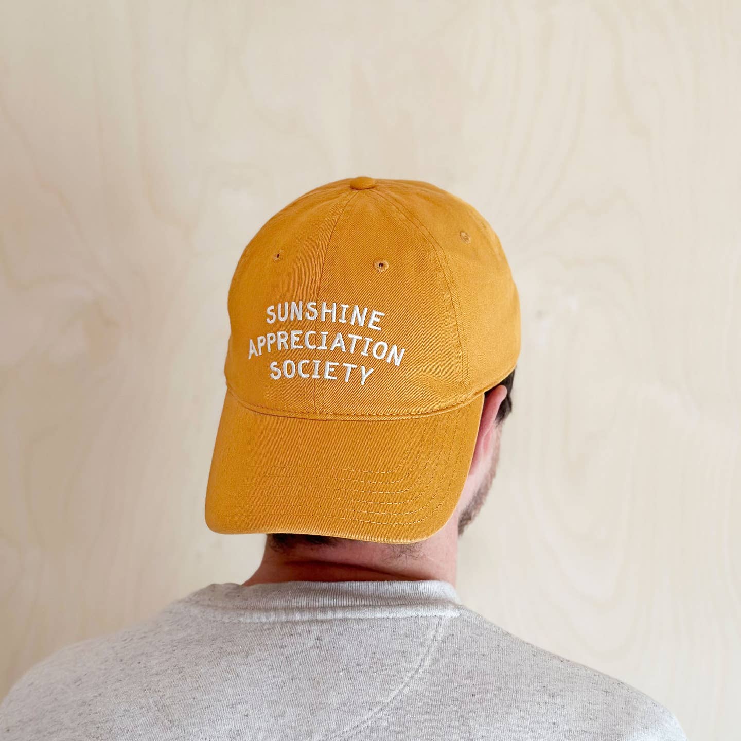 Sunshine Appreciation Society, Cotton Baseball Cap - Yellow