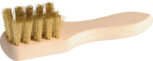Suede Brush with Brass Wire & Handle