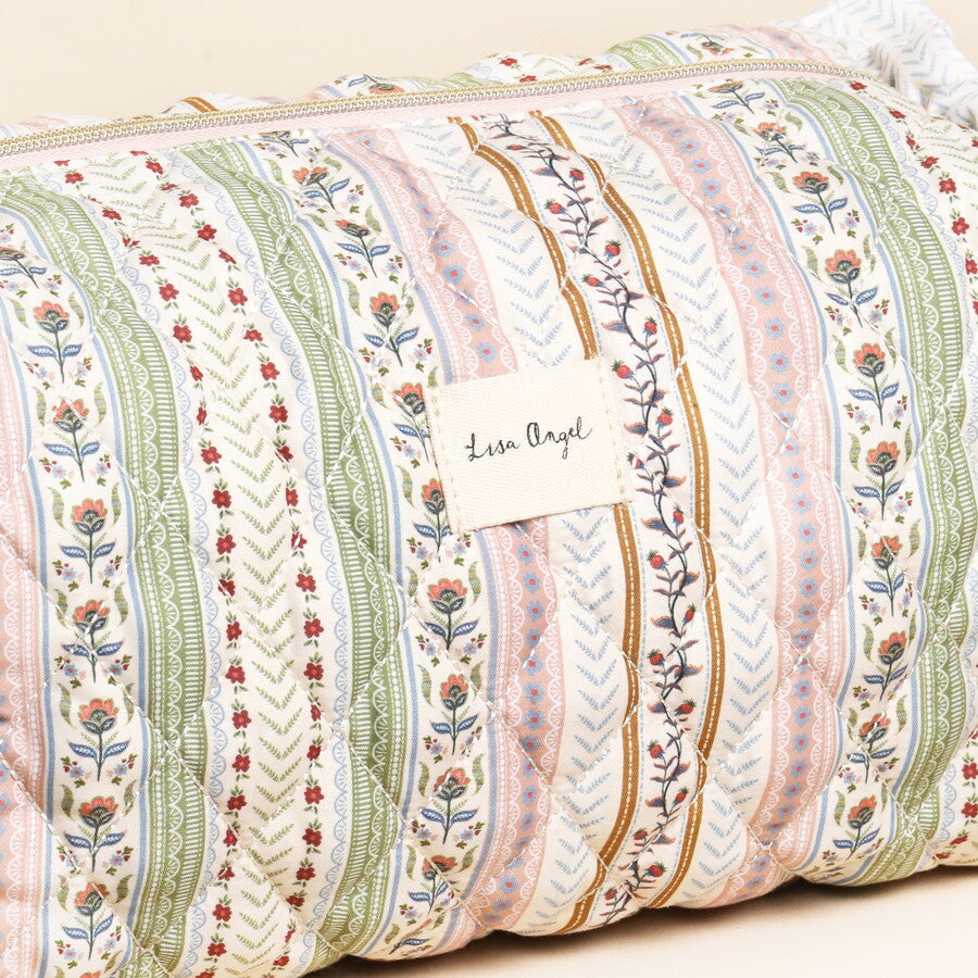 Large Quilted Floral Washbag