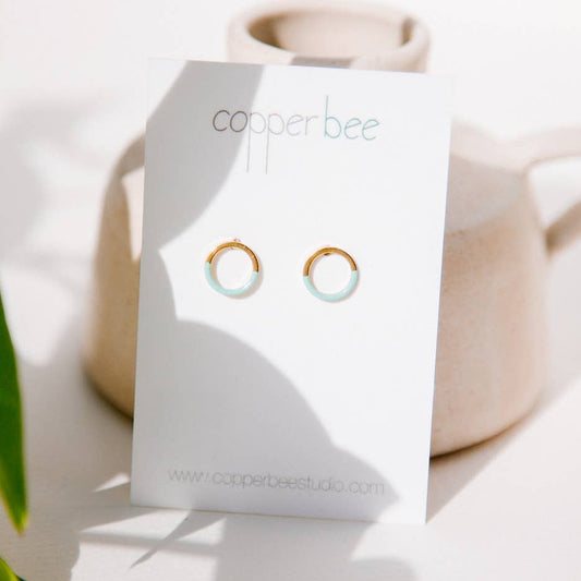 Minimalist Collection - Dipped Circle Studs