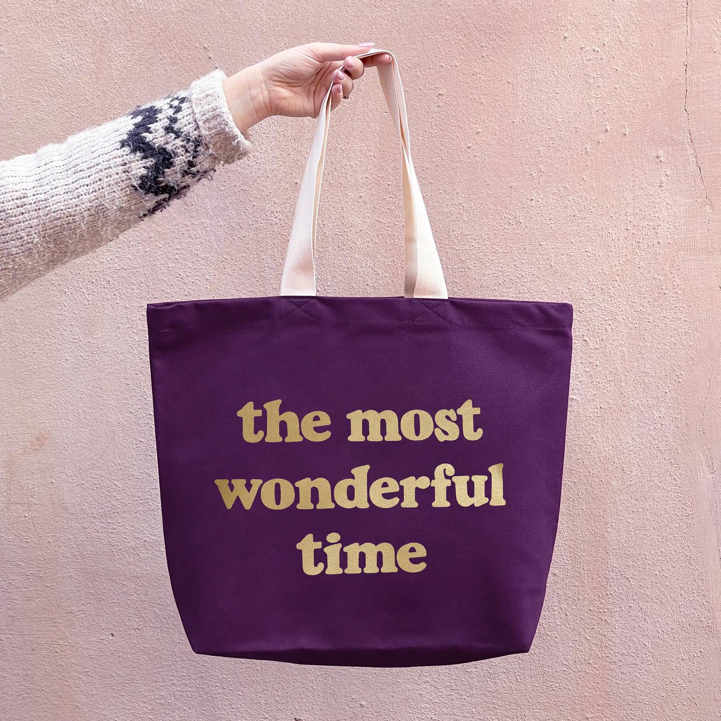 The Most Wonderful Time - Plum Tote Bag