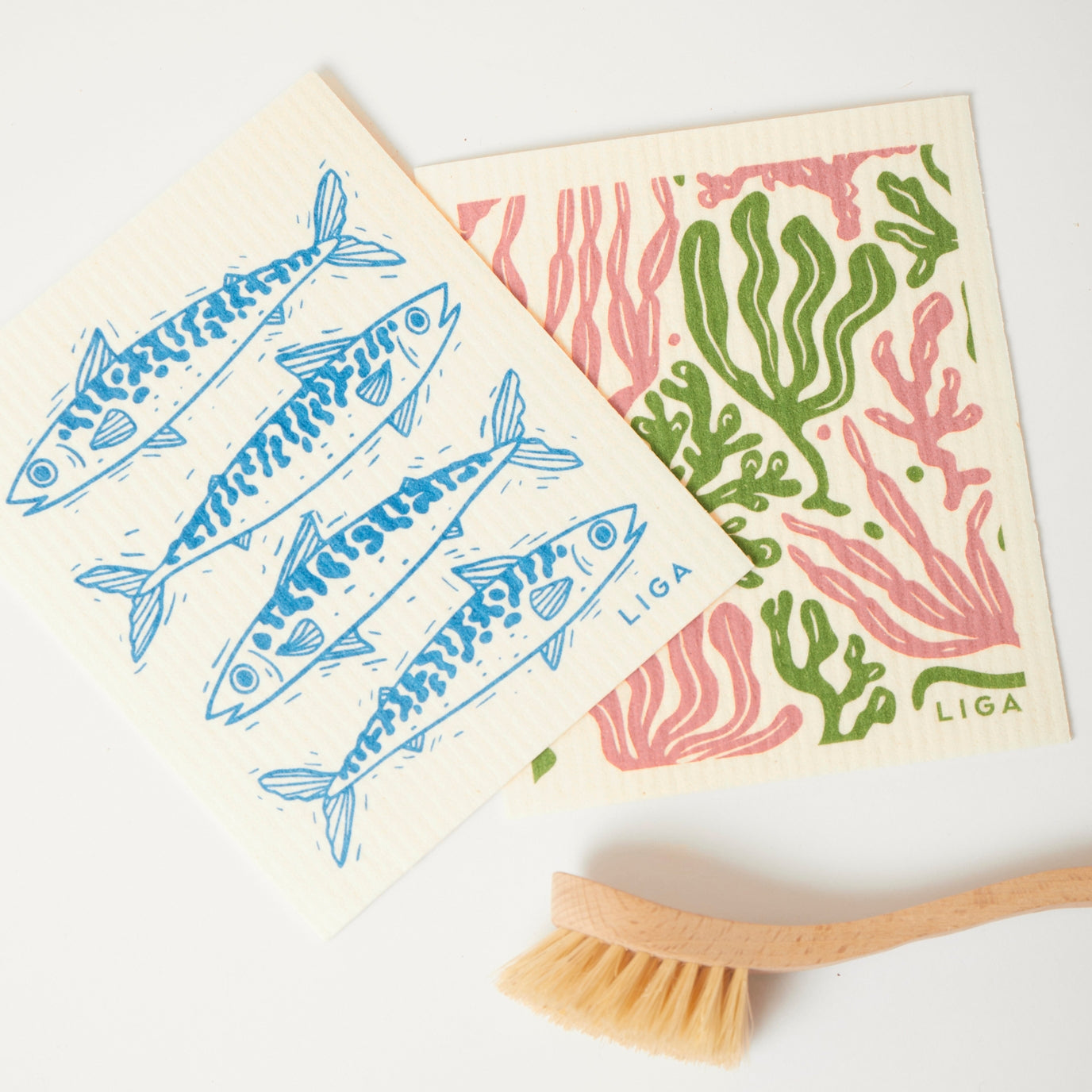 Eco Dishcloths - Mackerel & Seaweed