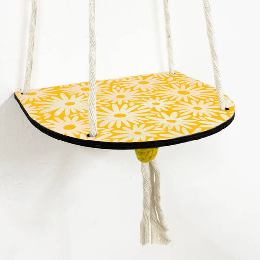 Hanging Plant Shelf - Daisy - Yellow