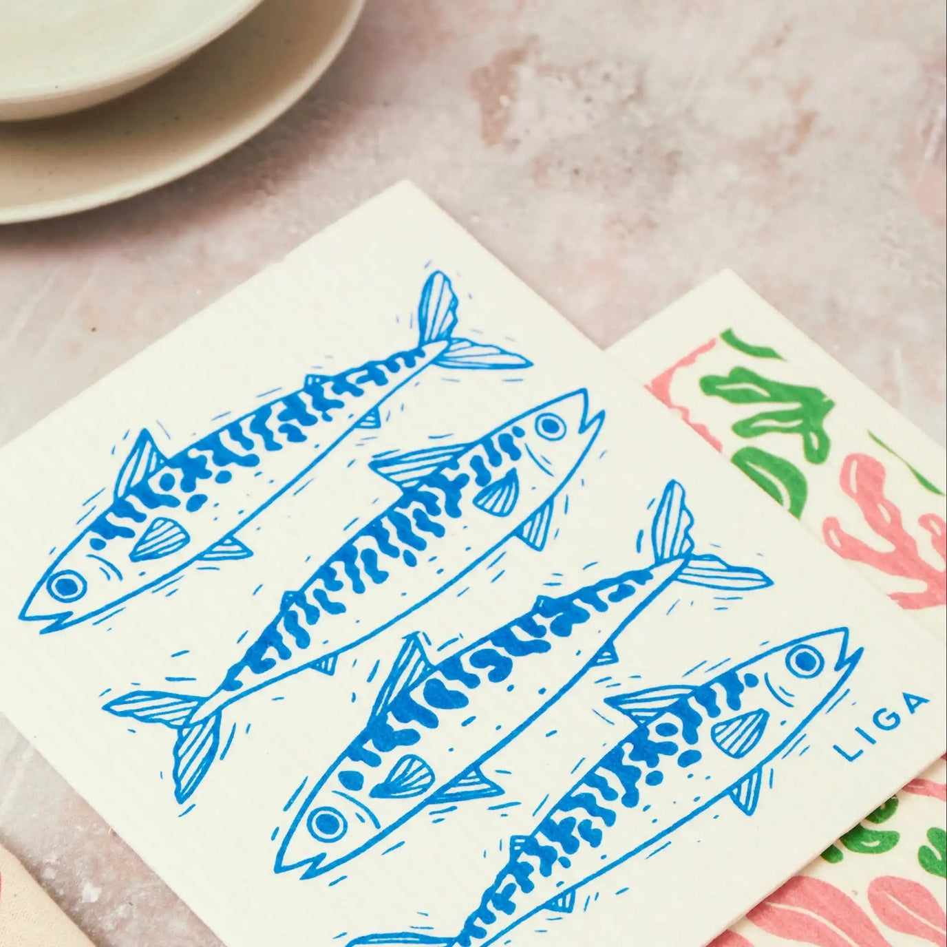 Eco Dishcloths - Mackerel & Seaweed