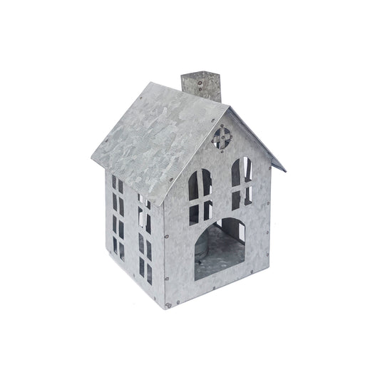 Galvanised Tealight holder House - Small