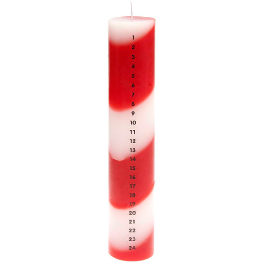 Advent Candle - Red & White