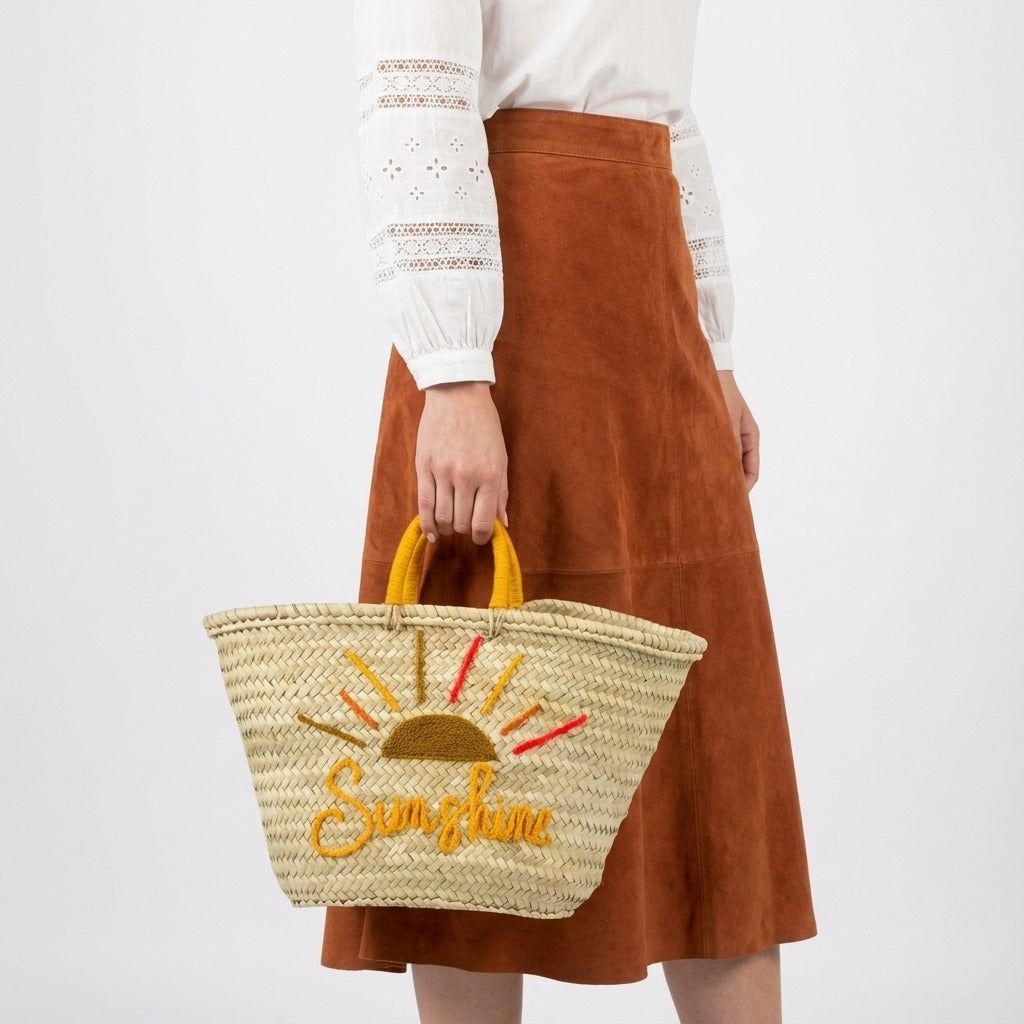 Sunshine Straw Market Tote Bag
