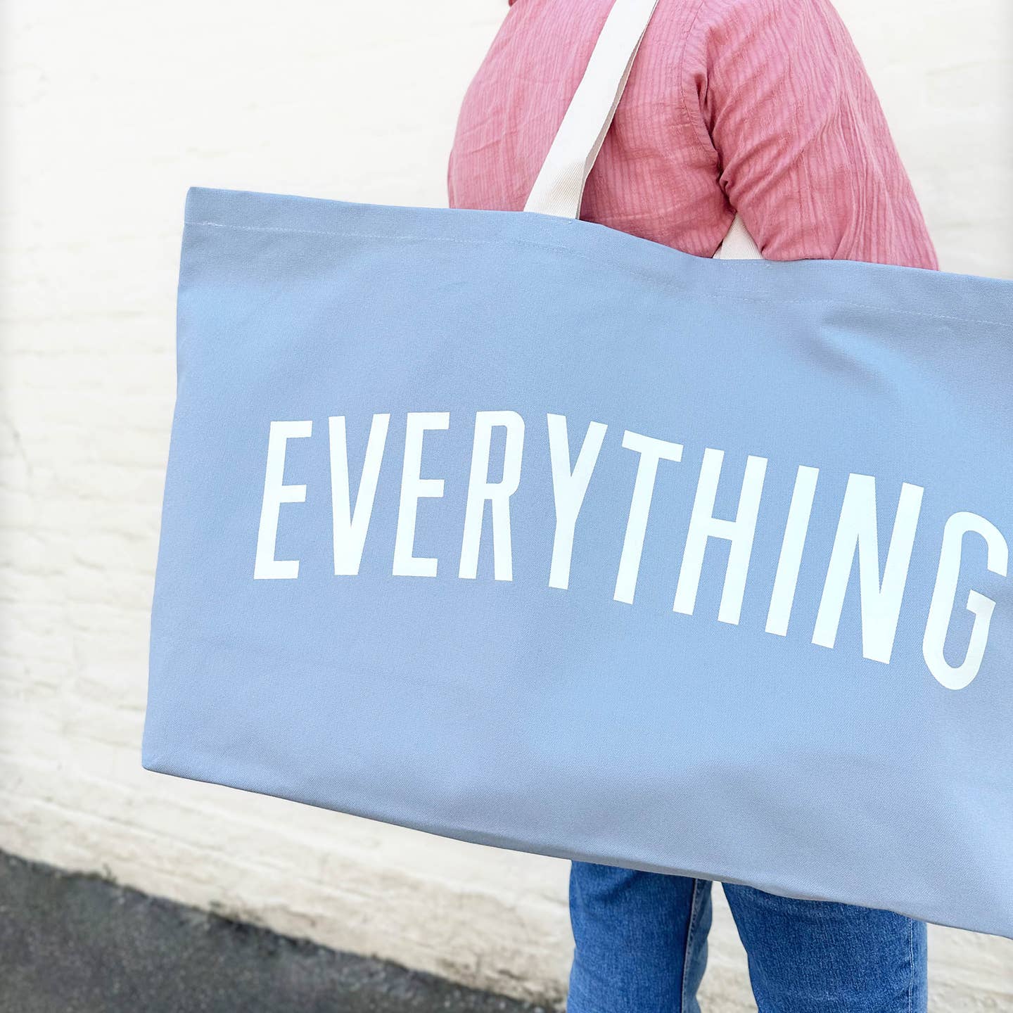 The Everything Really Big Canvas Tote - Light Blue