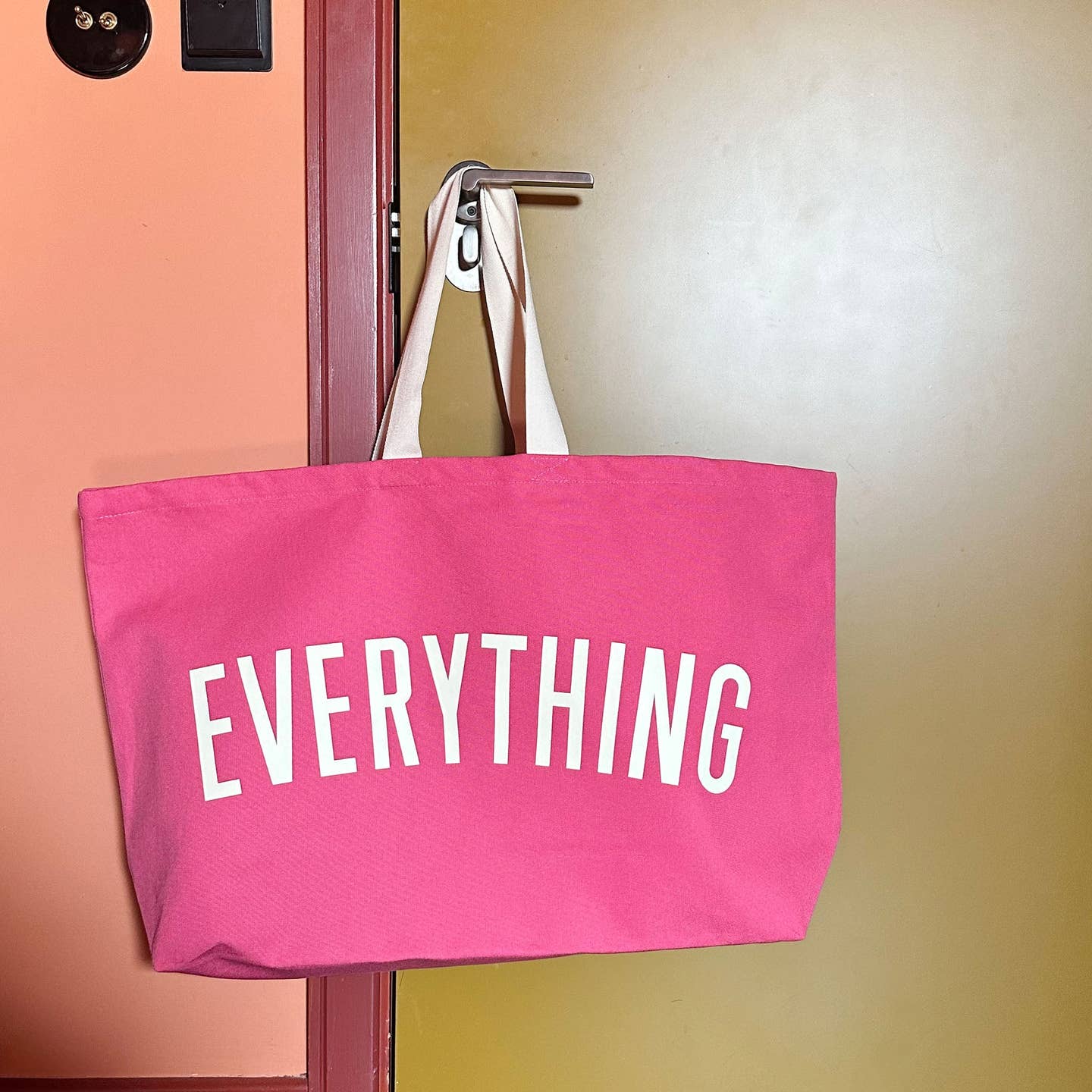 The Everything Really Big Canvas Tote - Bright Pink