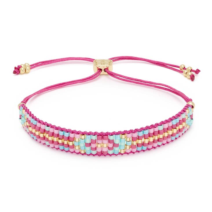Fantasy Pink Friendship Beaded Bracelet