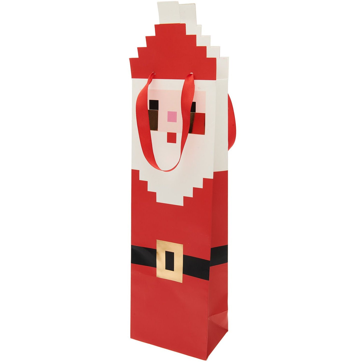 Pixel Santa Bottle bag