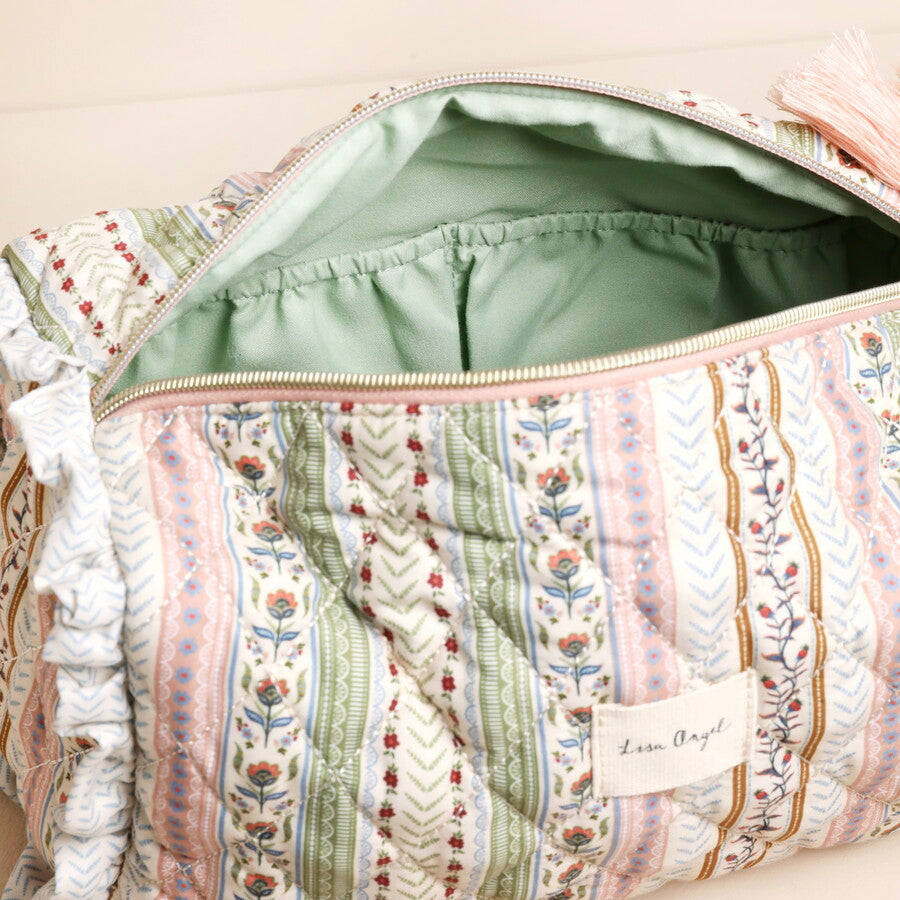 Large Quilted Floral Washbag