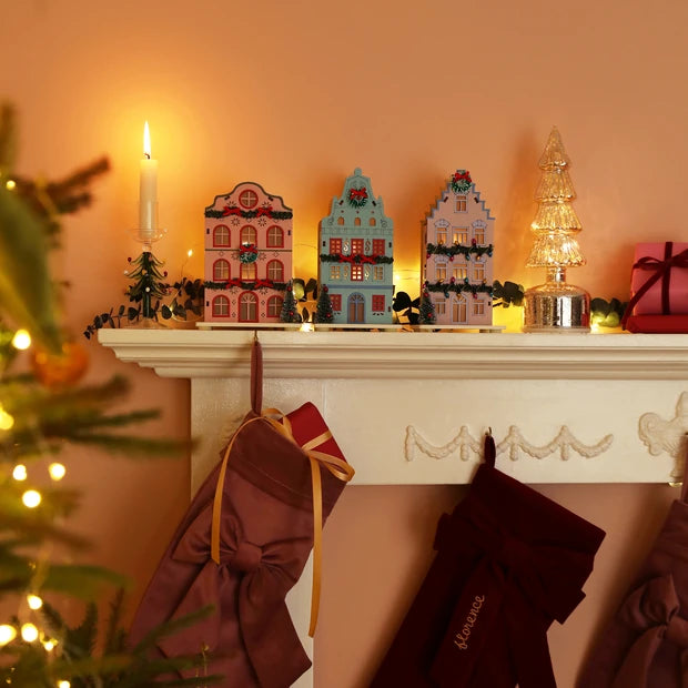 Lilac Wooden LED House
